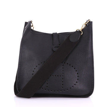 Hermes Evelyne Crossbody Gen I Togo PM Black 3848310