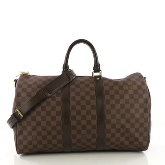 Louis Vuitton Keepall Bandouliere Bag Damier 45 Brown 384838