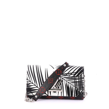 Twist Chain Wallet Limited Edition Palm Print Leather with Monogram Infrarouge