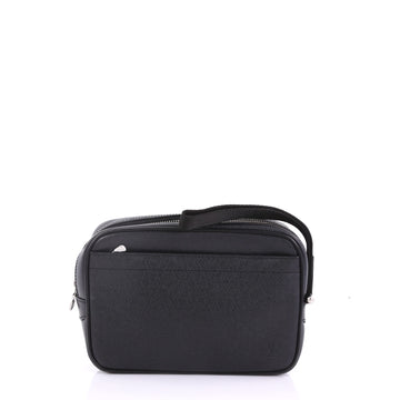Louis Vuitton Kaluga Pochette Clutch Taiga Leather Black 3848844