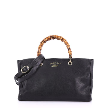 Gucci Bamboo Shopper Tote Leather Medium Black 3848847