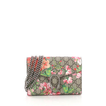 Gucci Dionysus Chain Wallet Blooms Print GG Coated 3848859