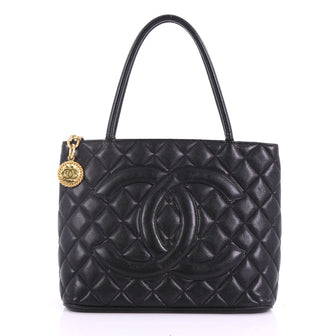 Chanel Medallion Tote Quilted Caviar Black 3848861