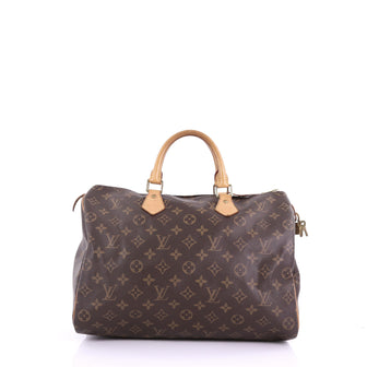 Louis Vuitton Speedy Handbag Monogram Canvas 35 Brown 384941