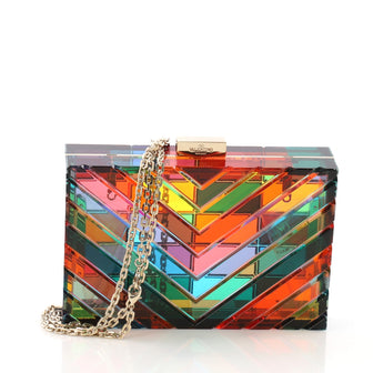 Valentino 1973 Chain Minaudiere Acrylic Small Green