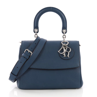 Christian Dior Be Dior Bag Pebbled Leather Small Blue 385034