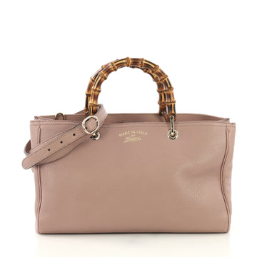 Gucci Bamboo Shopper Tote Leather Medium Pink