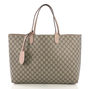 Gucci Reversible Tote GG Print Leather Large Brown 38509/7