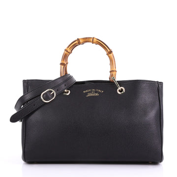 Gucci Bamboo Shopper Tote Leather Medium Black