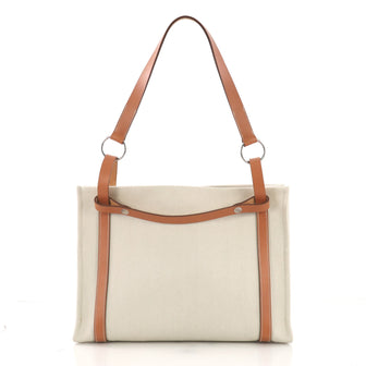 Hermes Cabalicol Tote Toile with Leather PM Neutral