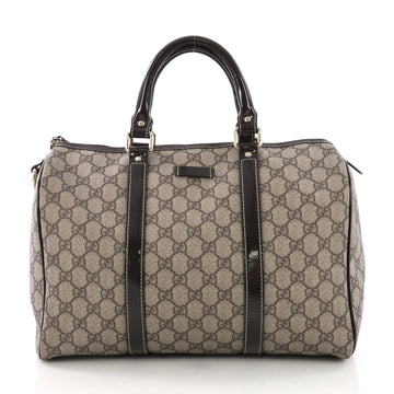 Gucci Joy Boston Bag GG Coated Canvas Medium Brown 385161