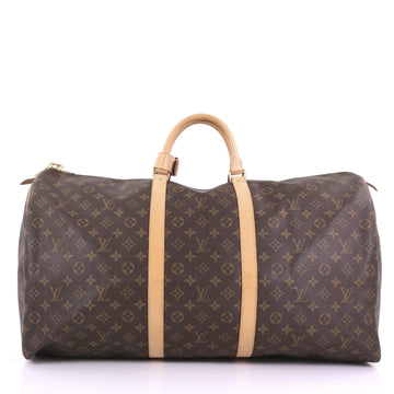 Louis Vuitton Keepall Bag Monogram Canvas 60 Brown 385162