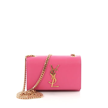 Saint Laurent Classic Monogram Crossbody Bag Grainy Leather Small