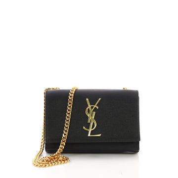 Saint Laurent Classic Monogram Crossbody Bag Grainy Leather Small