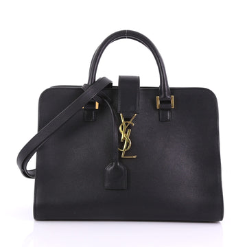  Saint Laurent Monogram Cabas Downtown Leather Small Black 385231