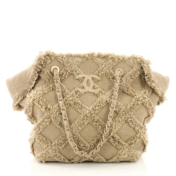 Chanel Nature Tote Quilted Tweed Neutral 38526114