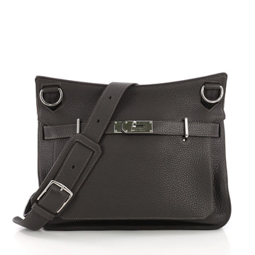 Hermes Eclat Jypsiere Handbag Clemence 34 Brown 38526119