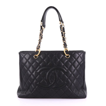 Chanel Grand Shopping Tote Quilted Caviar Black 38526129