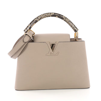 Louis Vuitton Capucines Handbag Leather with Python PM 38526130