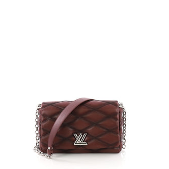 Louis Vuitton GO-14 Handbag Malletage Leather PM Purple 3852620