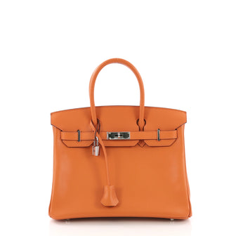 Hermes Birkin Handbag Orange Epsom with Palladium 3852623