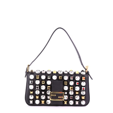 Fendi Baguette Studded Leather Black 3852635