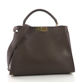 Fendi Peekaboo Essential Bag Leather Brown 3852674