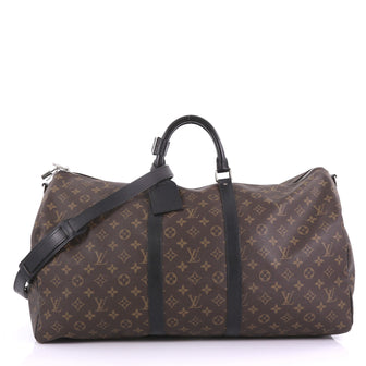 Louis Vuitton Model: Keepall Bandouliere Bag Macassar Monogram Canvas 55  Brown 38526/75