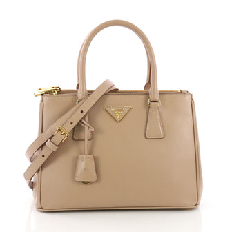 Prada Galleria Double Zip Tote Saffiano Leather Small 3852677