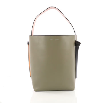 Celine Twisted Cabas Tote Calfskin Small Green 3852821