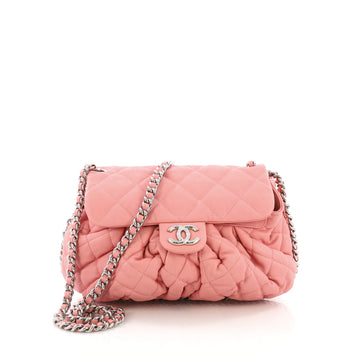Chanel Chain Around Flap Bag Quilted Leather Medium Pink 3852824