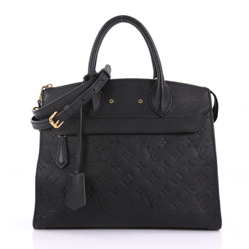 Louis Vuitton Pont Neuf Handbag Monogram Empreinte Black 385401
