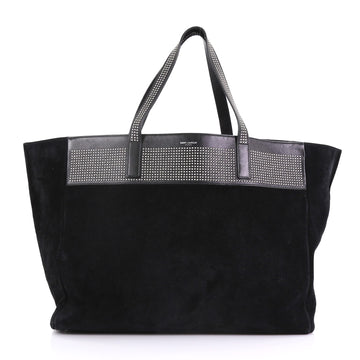 Saint Laurent Reversible East West Shopper Tote Studded Leather and Suede