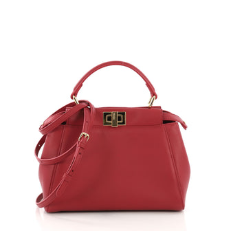 Fendi Peekaboo Handbag Leather Mini