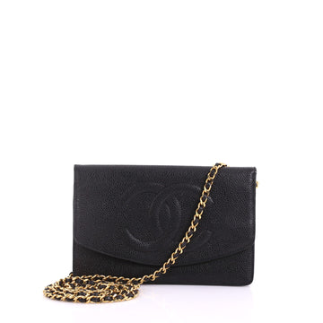Chanel Vintage Timeless Wallet on Chain Caviar Black 385481
