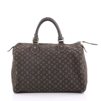 Louis Vuitton Speedy Handbag Mini Lin 30 Brown 385552