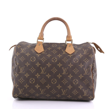 Louis Vuitton Speedy Handbag Monogram Canvas 30 Brown 3855728