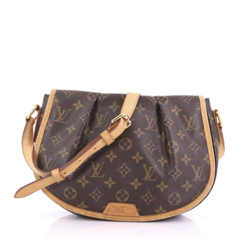 Louis Vuitton Menilmontant Handbag Monogram Canvas PM Brown 3855730