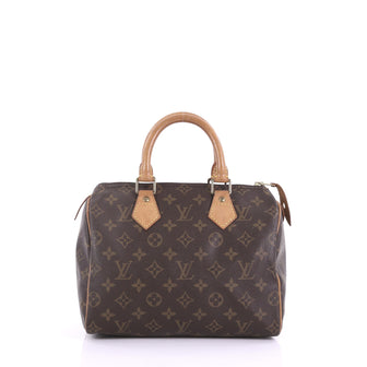 Louis Vuitton Speedy Handbag Monogram Canvas 25 Brown 3855748