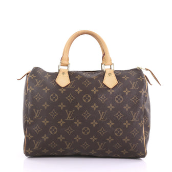 Louis Vuitton Speedy Handbag Monogram Canvas 30 Brown 3855763