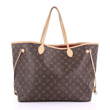  Louis Vuitton Neverfull NM Tote Monogram Canvas GM Brown 385611
