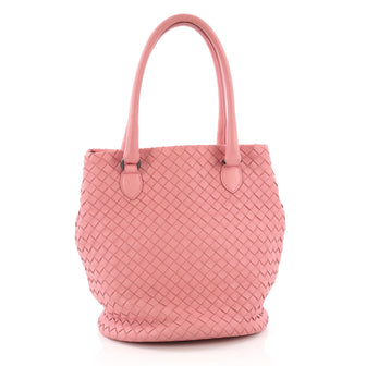 Bottega Veneta Bucket Bag Intrecciato Nappa Small Pink 3856423