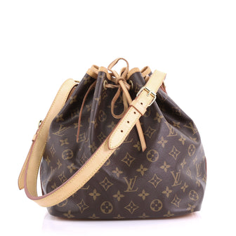 Louis Vuitton Petit Noe Handbag Monogram Canvas Brown 385731
