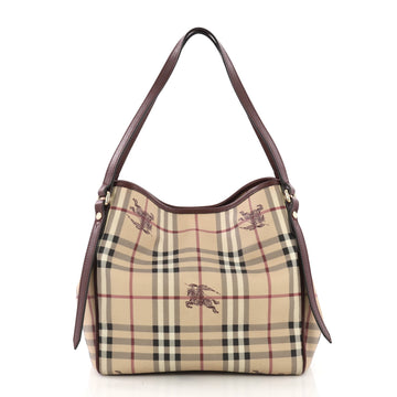 Burberry Canterbury Tote Haymarket Coated Canvas Small