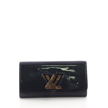 Louis Vuitton Twist Wallet Vernis with Monogram Canvas Blue 3858618