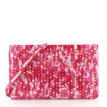 Christian Louboutin Loubiposh Clutch Spiked Patent Pink 3858633