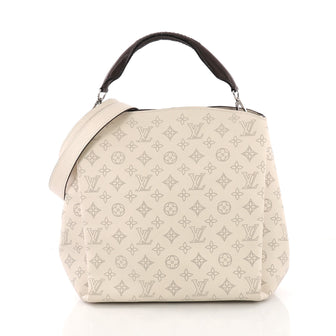 Louis Vuitton Babylone Handbag Mahina Leather PM White 3858639