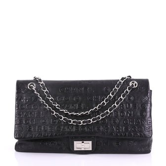 Chanel 31 Rue Cambon Double Flap Bag Embossed Leather 3858664