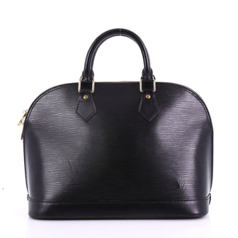 Louis Vuitton Vintage Alma Handbag Epi Leather PM Black 3858670