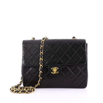 Chanel Vintage Square Classic Single Flap Bag Quilted Lambskin Mini 3858678